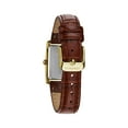 thumbnail image 3 of Caravelle Designed By Bulova Women's Classic Rectangular Brown Leather Strap Dress Watch 44L234, 3 of 3
