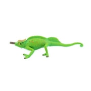 Lizard, Jackson's Horned Chameleon, Museum Quality, Hand Painted, Rubber Reptile, Educational, Realistic, Lifelike, Educational, Gift, 6" CH270 BB124