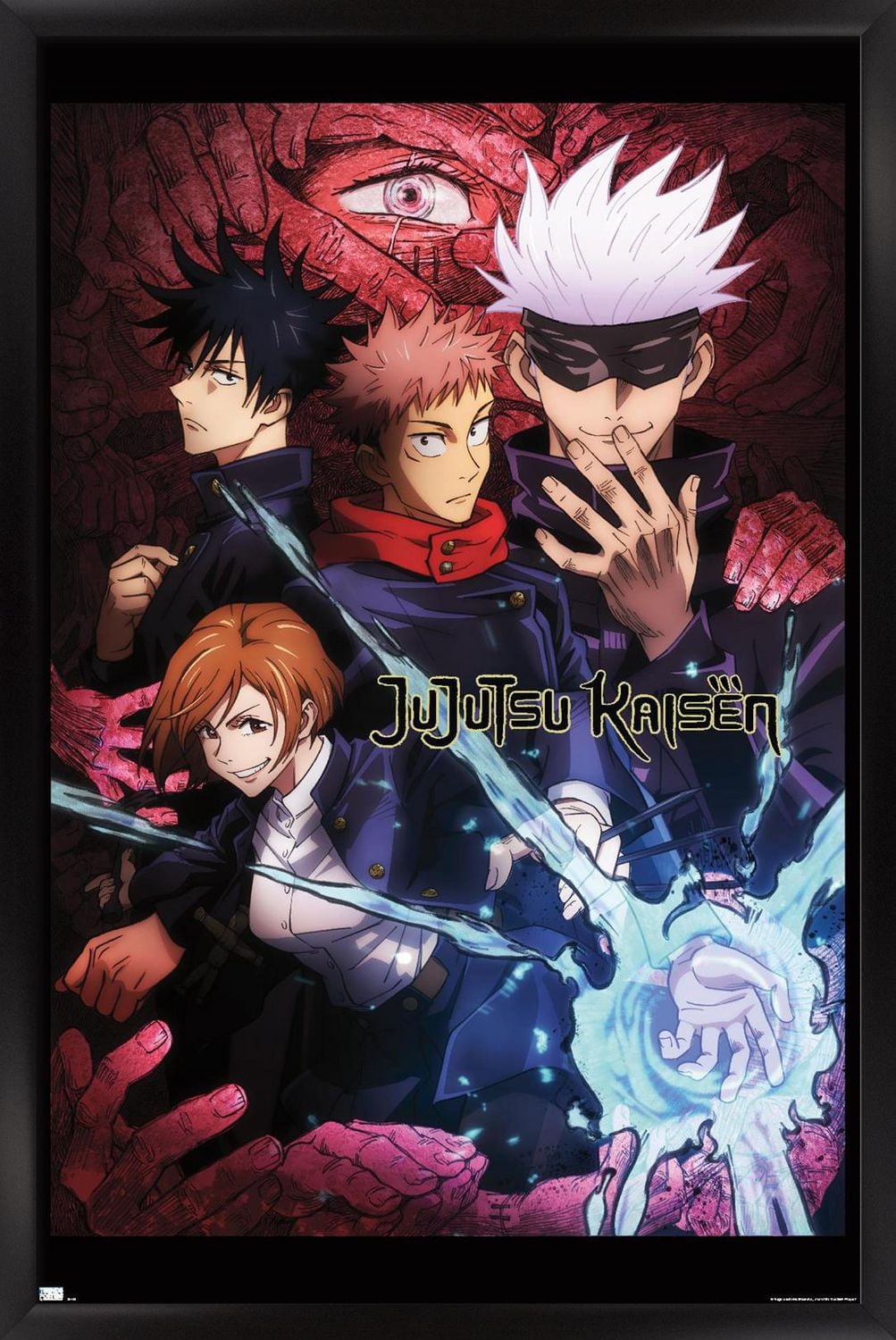 Jujutsu Kaisen - One Sheet English Wall Poster with Push Pins, 22.375" x 34"