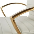 thumbnail image 5 of OSP Home Furnishings Mid-Back Faux Leather Chair with Gold Finish in Cream Faux Leather, 5 of 5