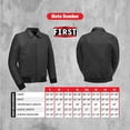 thumbnail image 3 of First Mfg Co - Moto Bomber - Mens Motorcycle Biker Jacket - Leather (US, Alpha, 5X-Large, Regular, Regular, Black White), 3 of 5