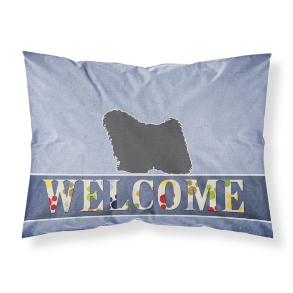 Carolines Treasures BB5567PILLOWCASE Puli Welcome Fabric Standard Pillowcase Standard multicolor