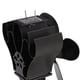 thumbnail image 1 of Ventilador negro para chimenea, ventilador de estufa de 6 aspas, ventilador de estufa, ventilador de quemador de leña, rendimiento sólido, 1 of 8
