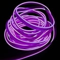 thumbnail image 2 of ABALDI El Wire Neon Light Tube Illumination High Brightness Electroluminescence for Indoor Outdoor Xmas Christmas Party Decoration Pub(5m/16ft, Purple), 2 of 7