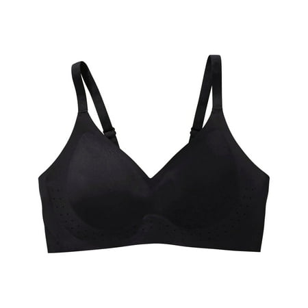 

Bigersell Sports Bras for Women Ladies Seamless Comfortable 1 Piece No Underwire Vest Breathable Push-Up Bra Woman Underwear Women Size V Neck Cami Bra for Female Girls Style 9291 Black 36B
