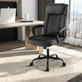 thumbnail image 2 of Costway Chaise de Bureau Réglable Chaise de Direction Ergonomique avec Appuie-Tête Rembourré Accoudoirs, 2 of 10