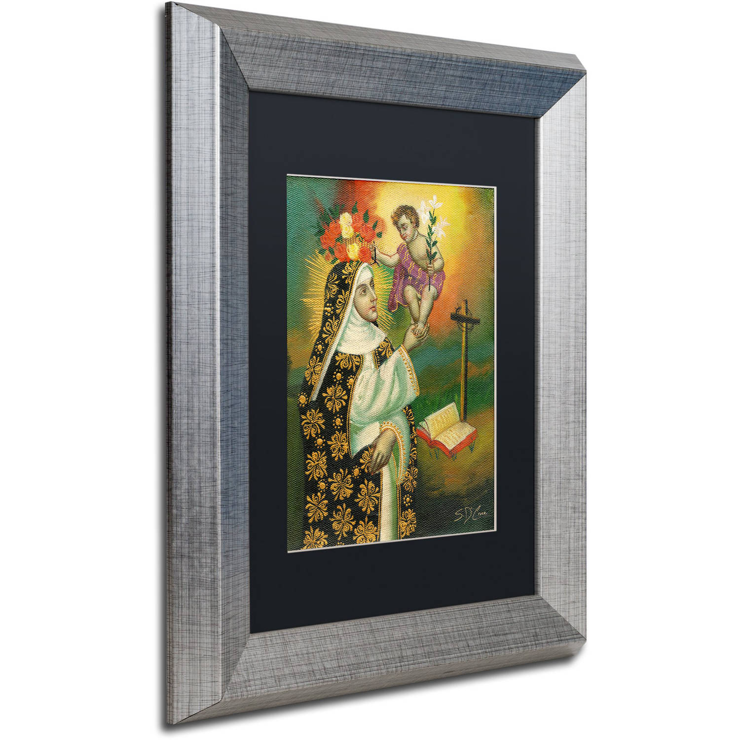 Trademark Fine Art "Mother and Child" Canvas Art by Masters Fine Art, Black Matte, Silver Frame