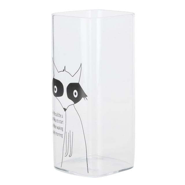 Taza de vidrio para beber, taza de vidrio para leche con patrón impreso de 400ml, taza para té y café, características de vanguardia