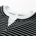 thumbnail image 6 of Kalauyu Men's Casual Striped Shirts Crewneck Long Sleeve Basic T-Shirt Basic Daily Work Stripe Tee Tops, 6 of 9