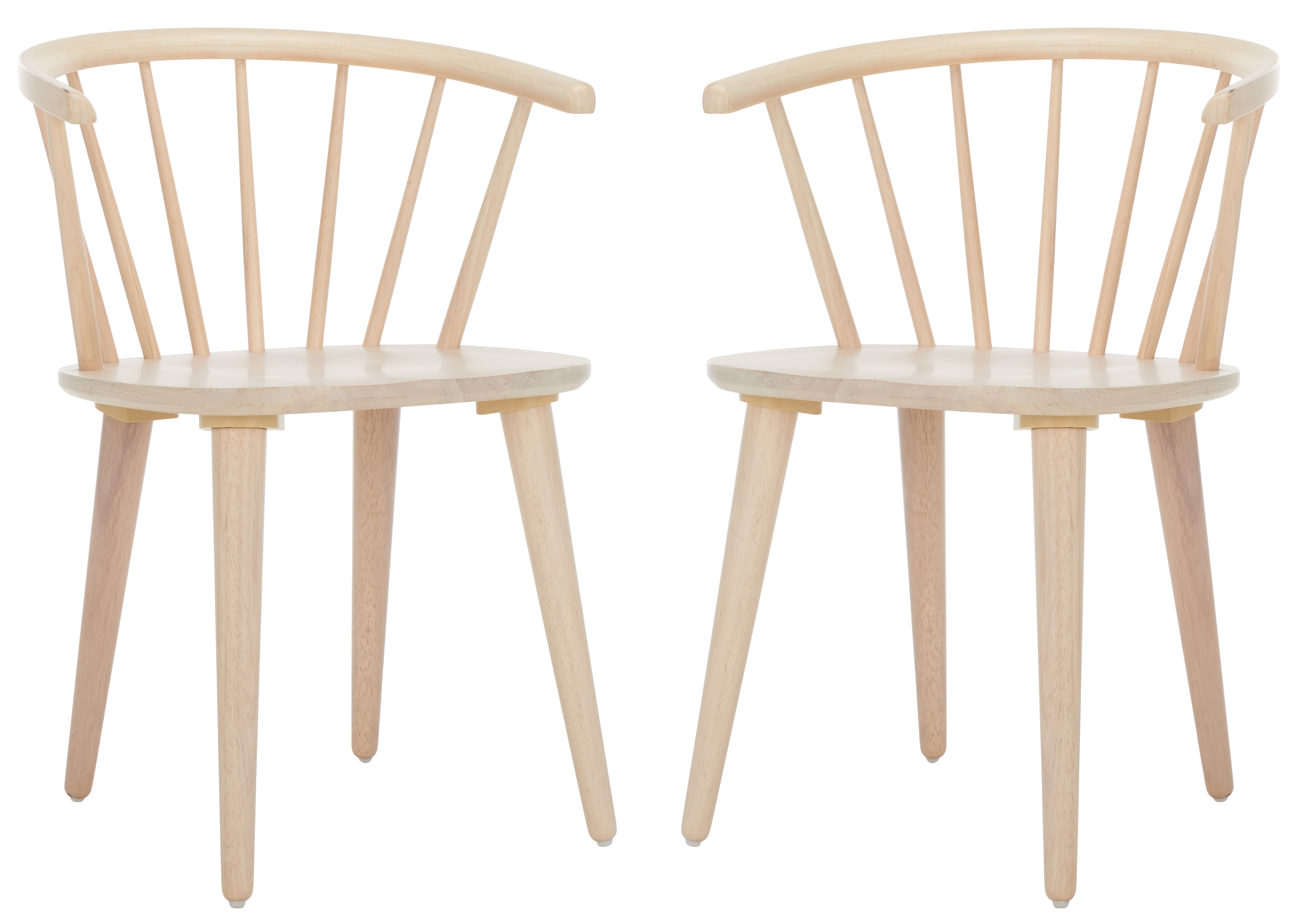Safavieh Blanchard Scandinavian Wood Dining Side Chairs, White Wash (Set of 2)