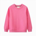 thumbnail image 2 of Gerichy Kids Baby Boys Girls Casual Sweatshirt Solid Color Crewneck Fleece Long Sleeve Pullover Tops T-Shirt 2T-7T, 2 of 4
