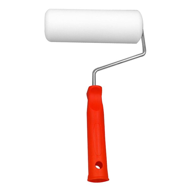 Mini rodillo de pintura de 7 pulgadas, rodillos de esponja anchos, cepillo para herramientas de graffiti, rodillo para decoración para hogar Cabeza redonda Macarena Rodillo de esponja de pintura de pared