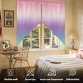 thumbnail image 4 of Swag Curtains Valances for Windows, Purple Pink Teal Gradient Short Kitchen Window Curtains Over Sink, Abstract Watercolor Cafe Curtains Panel Set Of 2,Rod Pocket, 45 Inches Length, 4 of 8