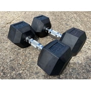 15 lb. Rubber Dumbbell Single
