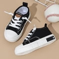 thumbnail image 5 of GPOECD Breathable Kids Shoes Lightweight Low Top Casual Sneakers Walking Shoes For Toddler Girls Boys Play Everyday Wear Casual Shoes Black,31, 5 of 8