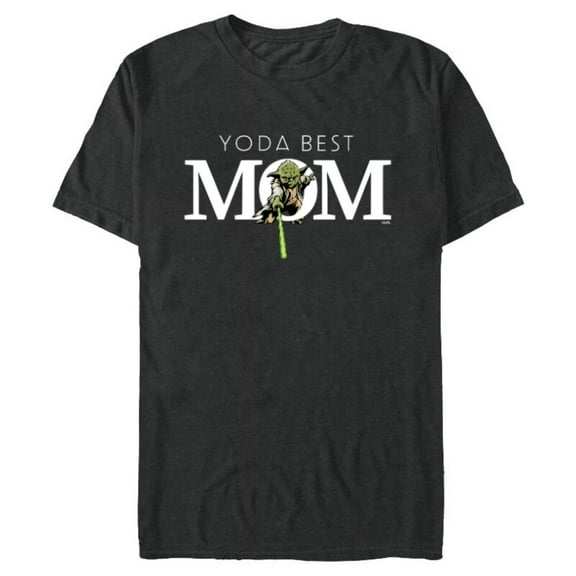 Star Wars Yoda Best Mom Lightsaber Mother’s Day Gift - Short Sleeve Blended T-Shirt for Adults - Customized-Dark Heather