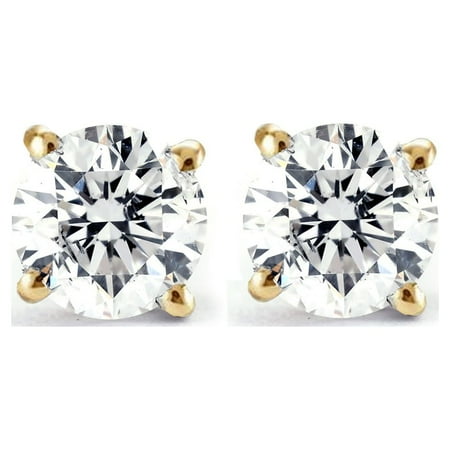 Pompeii 1 CT. T.W. Natural White Diamond Studs 14K White or Yellow Gold (G/H,I2-I3)