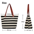 thumbnail image 5 of Bolso de playa grande, bolso de paja, bolso de hombro con cremallera, bolso de playa bohemio de verano para mujer, bolso de mano para picnic, gimnasio, compras, 5 of 5