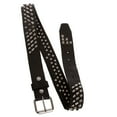thumbnail image 2 of 1 1/2" Snap On Imitation Metal Bullet Hardware Studded Leather Belt, 2 of 3