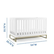 Delta Children Jade 4-in-1 Convertible Baby Crib - Greenguard Gold Certified, Ebony/Bronze