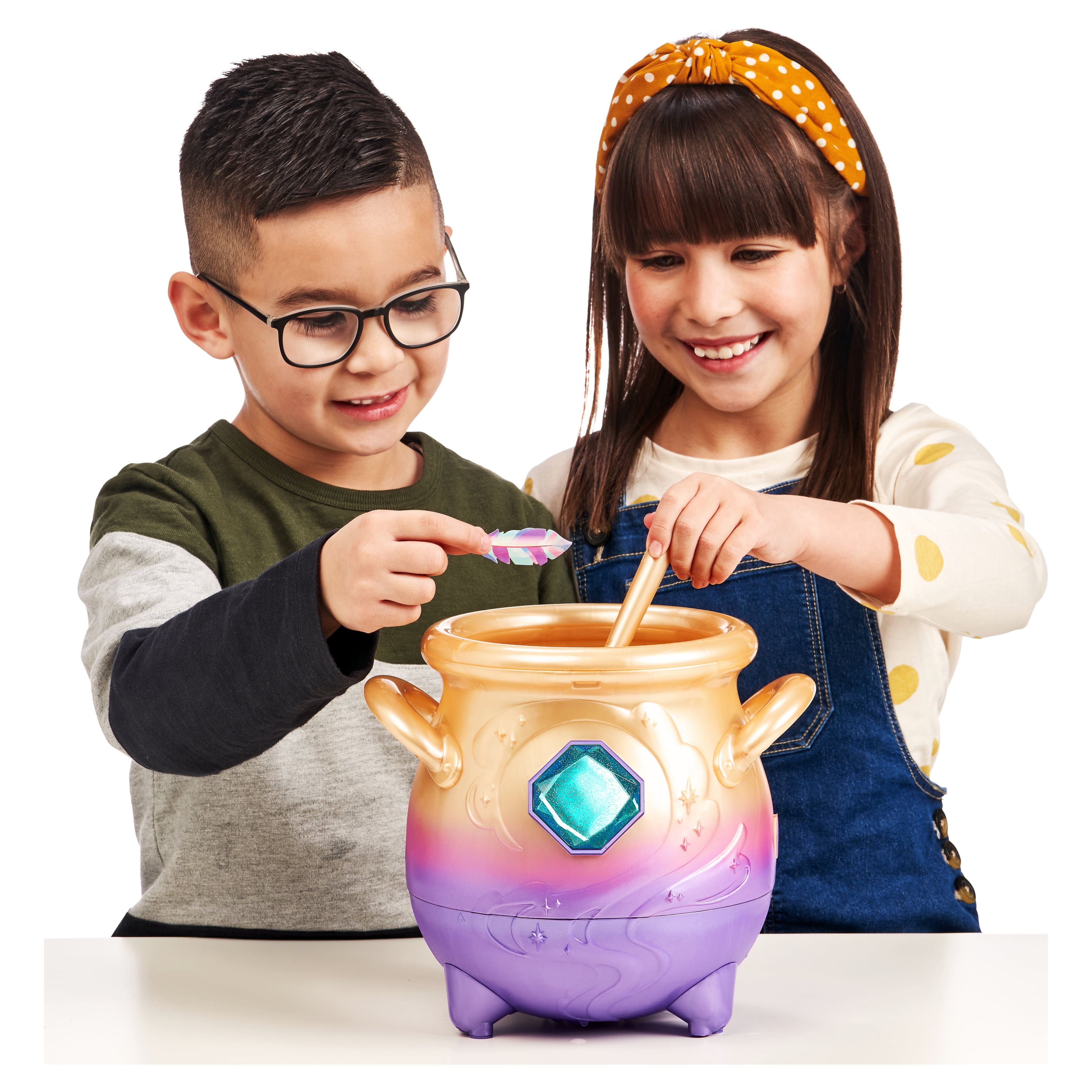 Magic Mixies Magical Misting Cauldron with Interactive 8 inch Blue Plush Toy and 50+ Sounds and Reactions, Toys for Kids, Ages 5+