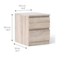 thumbnail image 4 of 6 Drawer Double Dresser and 2 Drawer Nightstand Set in Truffle, 4 of 13