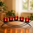 thumbnail image 2 of Portavelas Seraphic Iron Arch, 43 cm, 5 tazas rojas, 2 of 6
