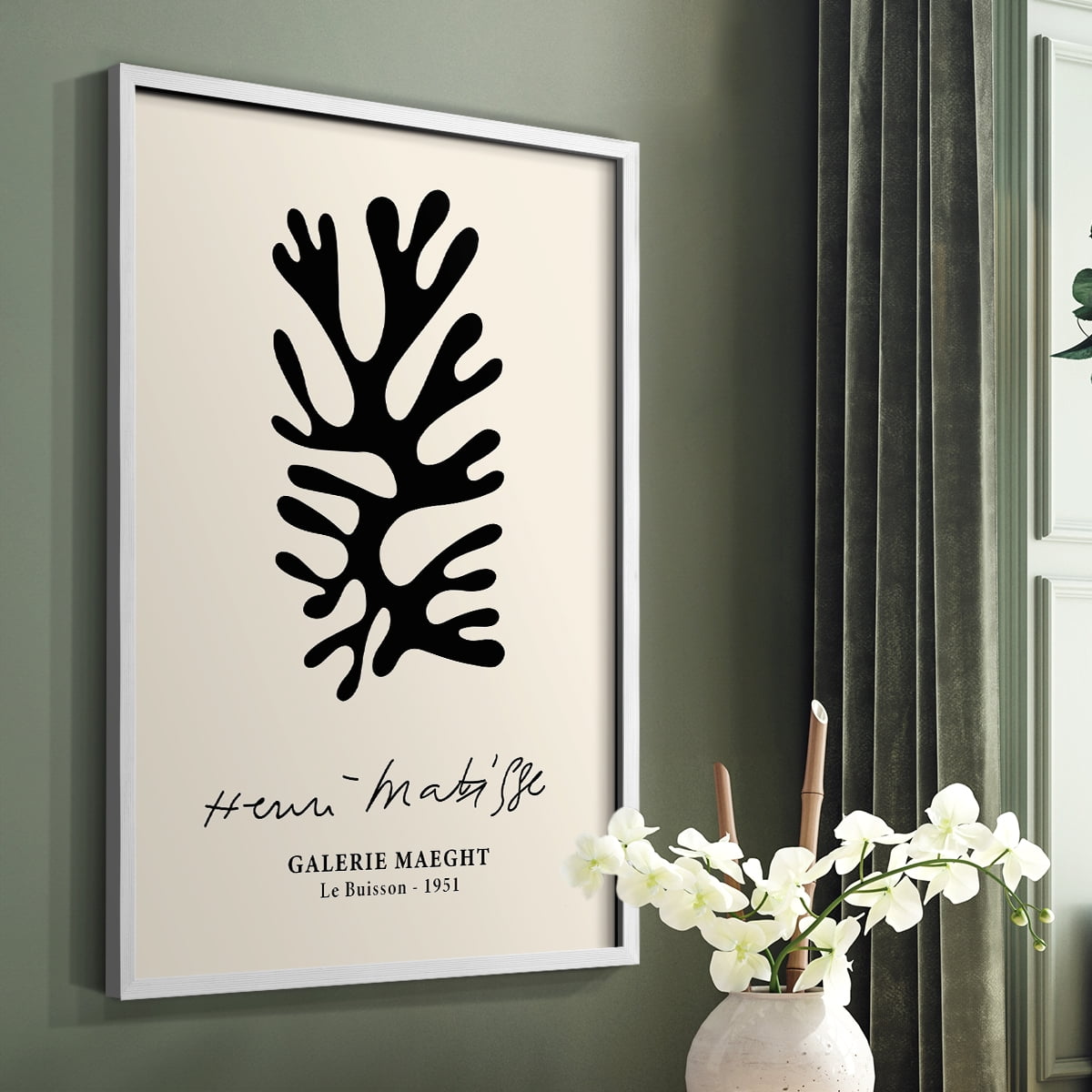 Matisse CXLIX Framed Print in White Solid Wood 8 x 10 Framed Print