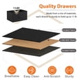thumbnail image 4 of CONCETTA Dresser for Bedroom, TV Stand with Drawers, Fabric Dresser with 5 Drawers and Open Storage Shelf for Living Room, Black, 4 of 7