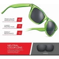 thumbnail image 3 of Translucent Frame Colorful Neon 80s Sunglasses for Men Women Reflective Mirrored Sun Glasses, 3 of 6