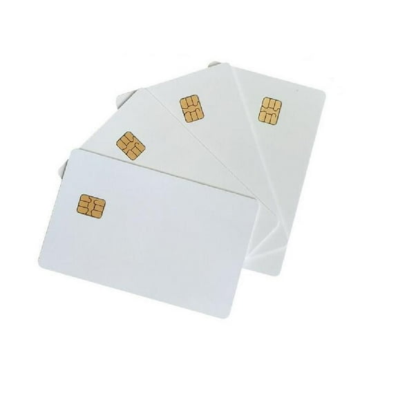 50 Pieces SLE4442 White Cards, SLE4442 White Cards ISO7816 RFID Contact Chip PVC Smart White IC Cards for SLE 4442