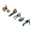 thumbnail image 3 of Figuras de trabajadores a escala 1:64, modelo de carga, descarga, manejo de personas en miniatura Verde perfke Porter Worker Figurine, 3 of 9
