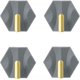 thumbnail image 1 of 4 ganchos de pared adhesivos, ganchos para abrigos de baño, ganchos de pared adhesivos, ganchos para paños de cocina, autoadhesivos sin gancho de perforación para cocina (gris), 1 of 1
