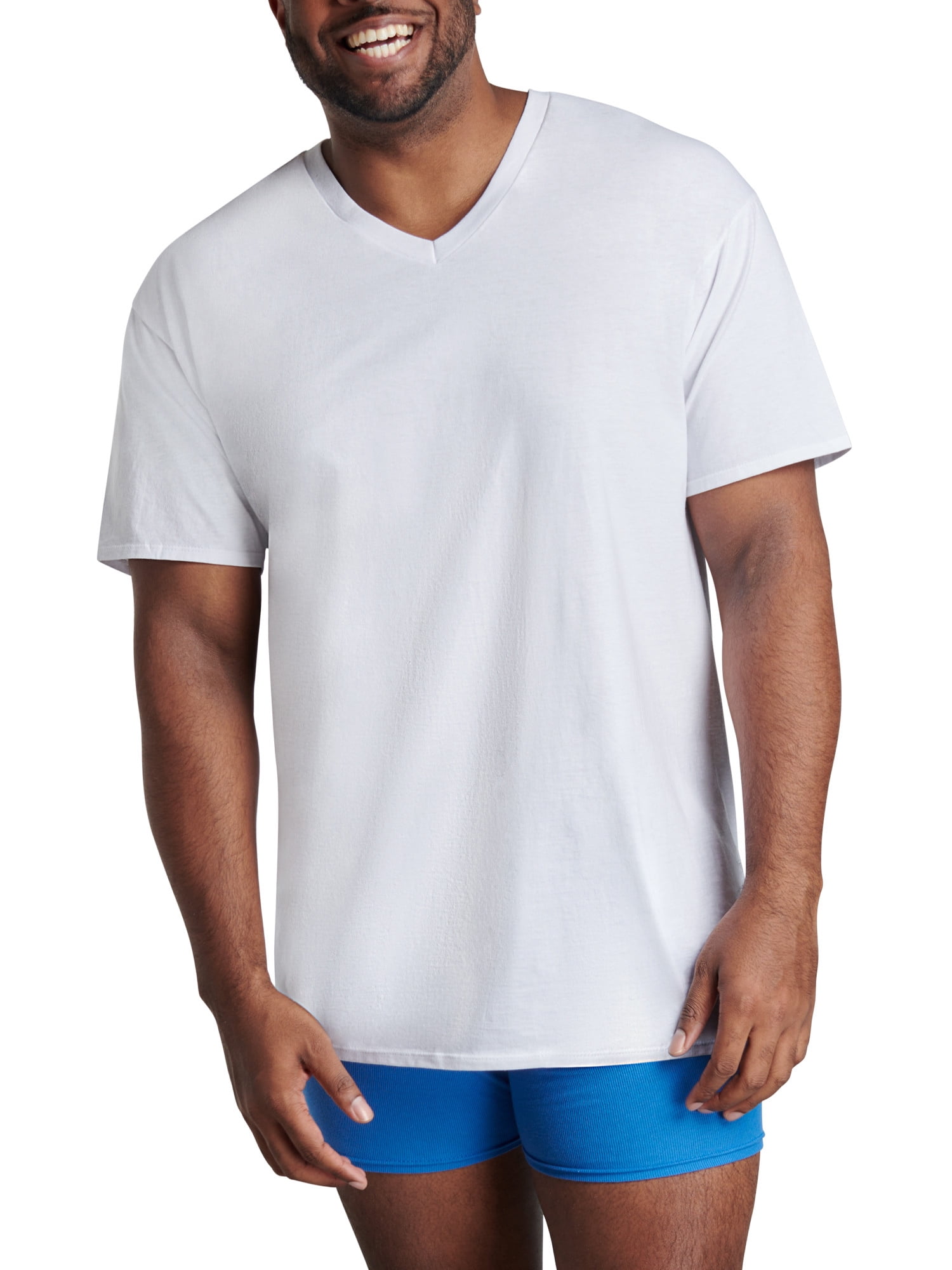 Buy Fruit of the Loom Premium Tall Men's White VNeck Undershirts, 6