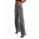 thumbnail image 3 of Pantalones Vaqueros de Pierna para Mujer, Cintura Alta, Elásticos, con Dobladillo Sin Rematar Gris XL, 3 of 8