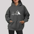 thumbnail image 2 of WILLBEST Sudadera con Capucha para Mujer, Estilo Otoño-Invierno, Holgada, Tallas Grandes, con Estampado de Letras y Cordón Ajustable Chica​​, 2 of 6