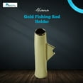thumbnail image 2 of Marine City Gold Powder Coating Aluminum Flared Weld on White Vinyl Insert Fishing Rod Holder L: 10" Dia.:1-7/8 2pcs, 2 of 8