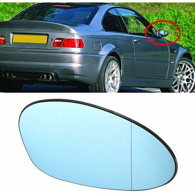 Espejo retrovisor de puerta derecha con cristal tintado azul para BMW Serie 3 M3 E46 2001-2006