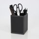 thumbnail image 2 of Square single pen holder office desktop storage box, solid color leather storage holder, creative and simple pen holder(black), 2 of 5