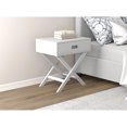 thumbnail image 4 of Bebelelo Table d'Appoint Moderne avec 1 Tiroir Storaqe et Grand Plateau, Blanc - 24"L, 4 of 4