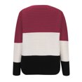 thumbnail image 6 of BVOFAR Sweaters for Women Trendy Long Sleeve Color Block Tops Cozy Lightweight Crew Neck Pullover Fall Winter Travel Jumpers, 6 of 6
