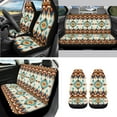 thumbnail image 2 of Jeiento Southwest Aztec 14 PCS Car Seat Cover Full Set with Steering Wheel Cover Seat Belt Strap Pads Cup Coasters Trash Bag Rearview Mirror Cover Armrest Cover Pad Handbrake Cover Set Car Decor, 2 of 7