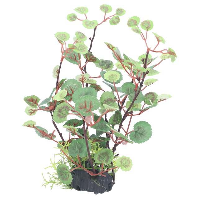 Planta de simulación de pecera, decoración de plantas de paisajismo de acuario, plantas de paisajismo de acuario, adorno de pecera, hojas verdes, grado profesional