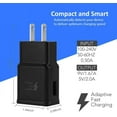 thumbnail image 4 of Adaptive Fast Charging Wall Charger and 5-Feet USB Type C Cable Kit for Motorola Moto G Pure USB 2.0 Recharger Kit (Wall Charger + Type C USB Cable) Quick Charger - Black, 4 of 5