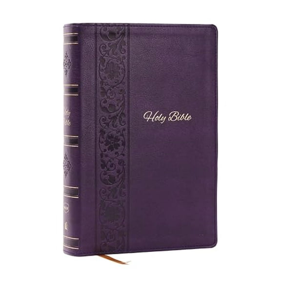 Pre-Owned NKJV Bible: Personal Size Giant Print, Purple Leathersoft, Holy Bible, Red Letter, Comfort Print: New King James Version, 9781400346332, 1400346339, Paperback, Large type / Large print edition