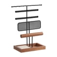 thumbnail image 2 of Jewelry Display Stand Gift with Wood Base Earring Holder Organizer for Dormitory, 2 of 9