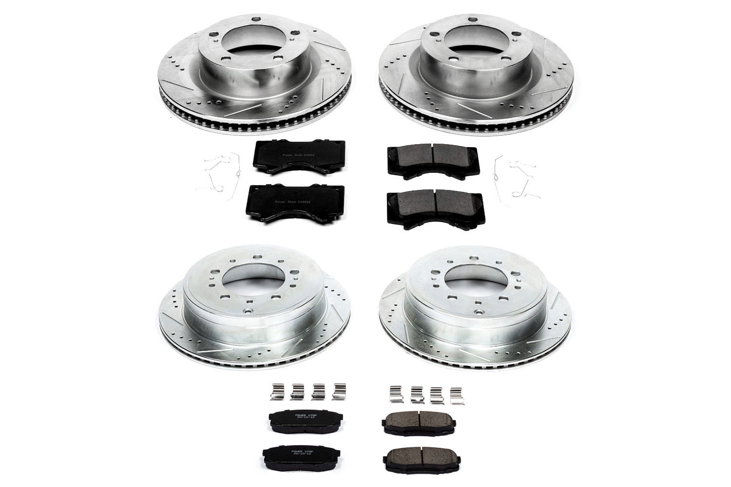 PowerStop Front and Rear Z23 Evolution Sport Carbon-Fiber Ceramic Brake Pad and Drilled & Slotted Rotor Kit Fits: LEXUS TOYOTA Select Models K4117