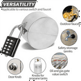 thumbnail image 3 of Gate Valve Locking Device (2 Set) Hose Bib Lock Outdoor Faucet, Water Faucet Lock for Door Knob, Outside Garden, Oil, 3 of 7
