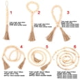 thumbnail image 5 of Handmade Holiday Farmhouse Wood DIY Crafts Wooden Beaded Garland Prayer Beads Wall Hanging Home Decor 5, 5 of 8