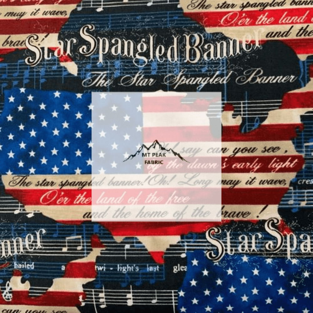 Patriotic Star Spangled Banner Cotton Fabric - Walmart.com - Walmart.com